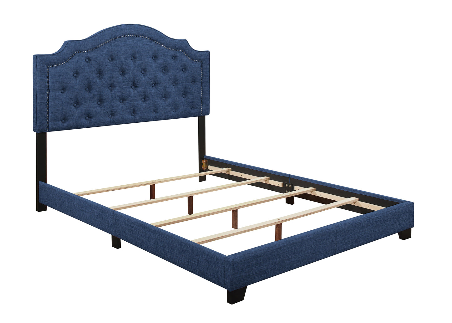 Sandy Blue Queen Upholstered Bed - SH255BLU-1 - Luna Furniture - Dallas Store