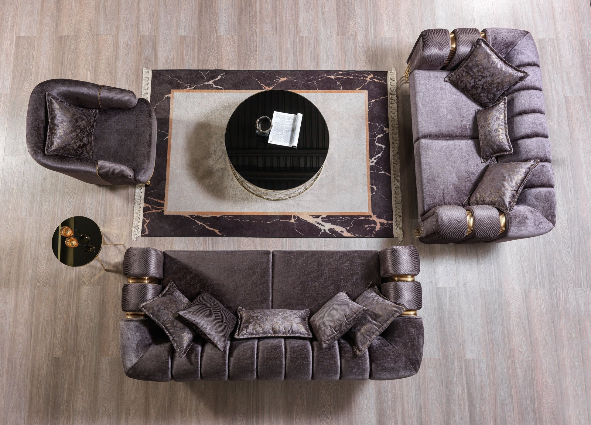 Santana Smoke Velvet Chair - SANTANASMOKE-CHAIR - Luna Furniture - Dallas Store