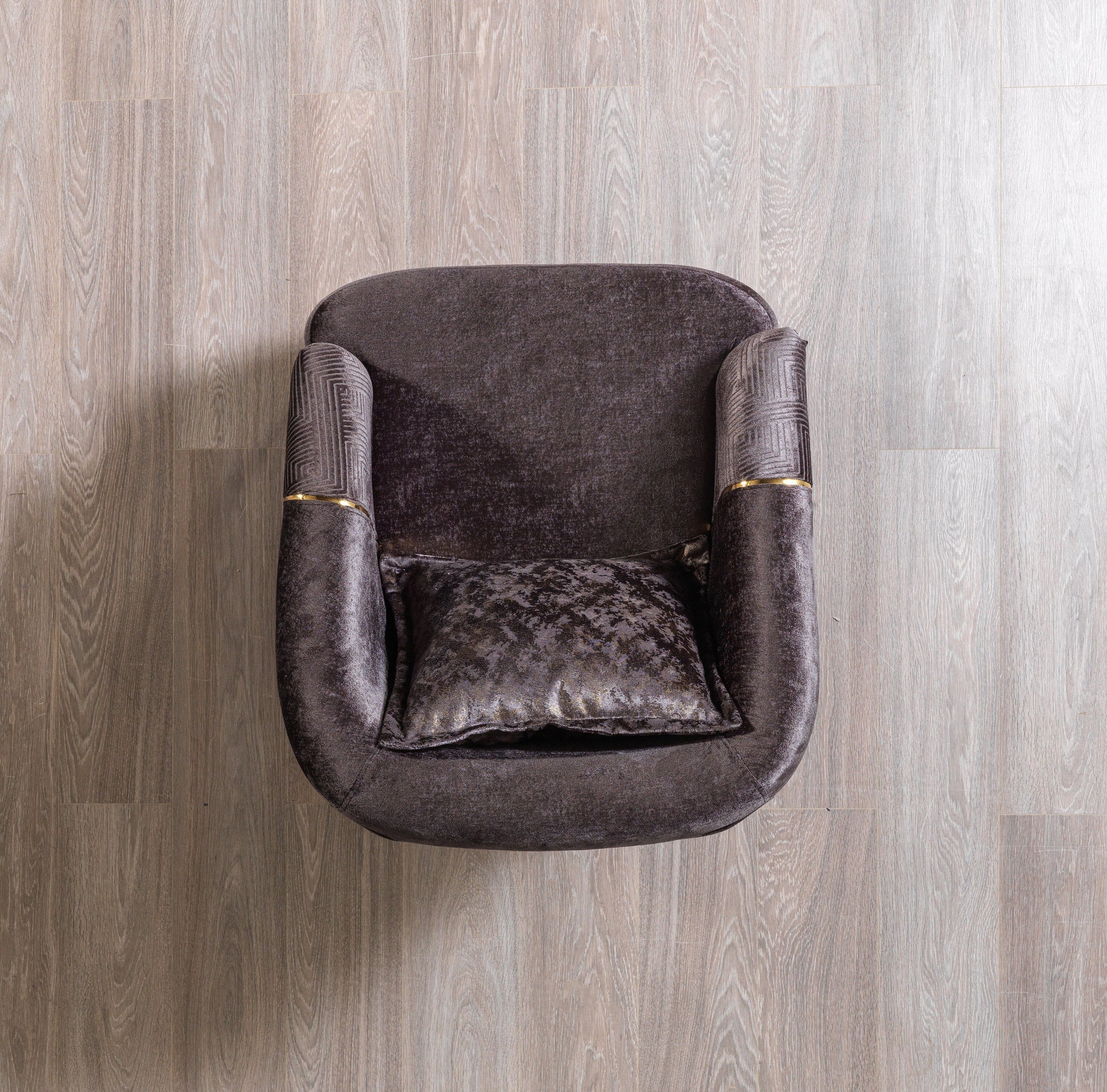 Santana Smoke Velvet Chair - SANTANASMOKE-CHAIR - Luna Furniture - Dallas Store