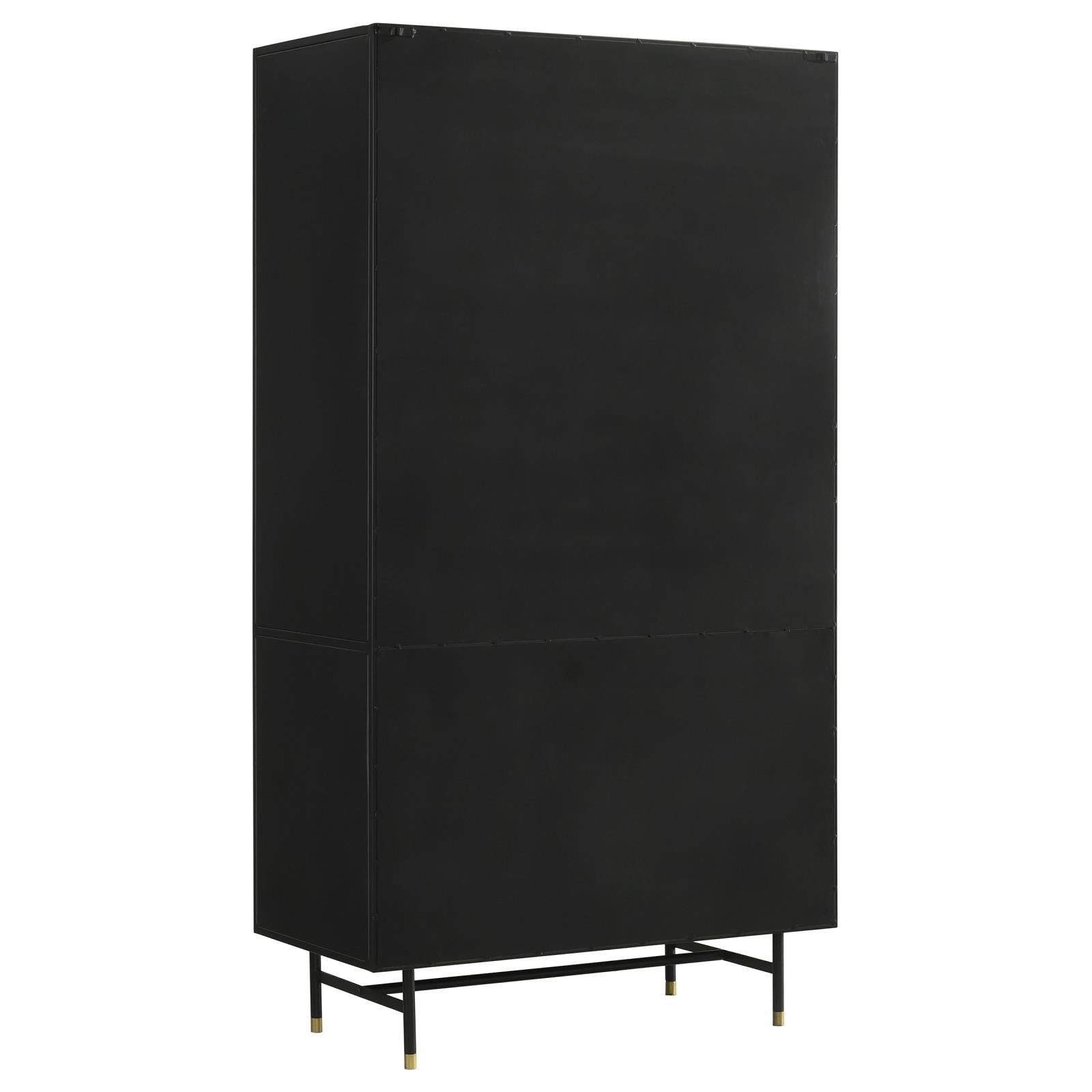 Santiago Matte Black Rectangular 4-Door Cabinet - 951134 - Luna Furniture - Dallas Store