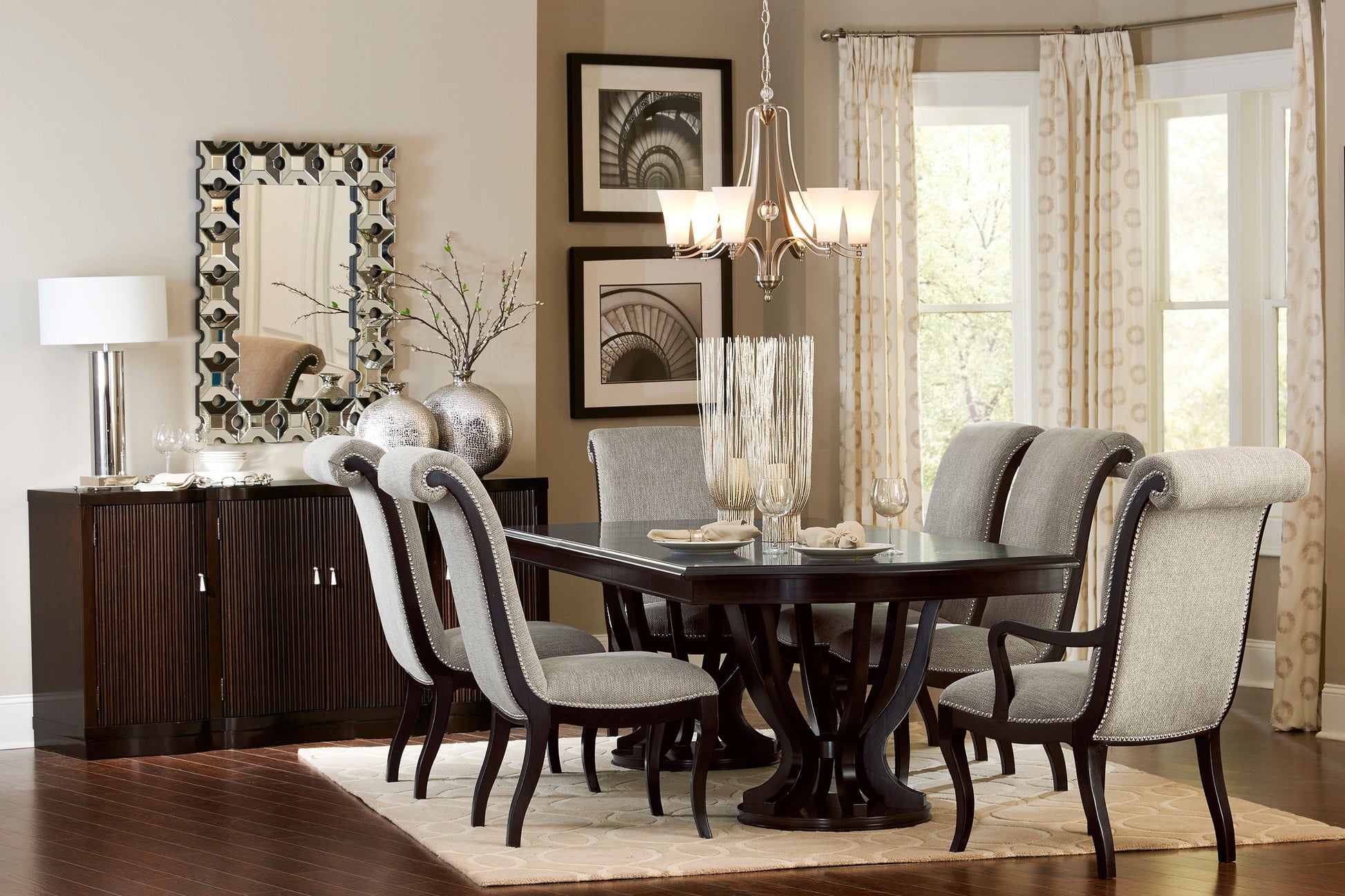 Savion Espresso Extendable Dining Set - SET | 5494-106 | 5494-106B | 5494S(4) - Luna Furniture - Dallas Store