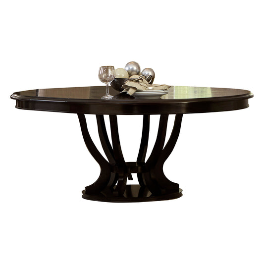 Savion Espresso Round/Oval Extendable Dining Table - SET | 5494-76 | 5494-76B - Luna Furniture - Dallas Store