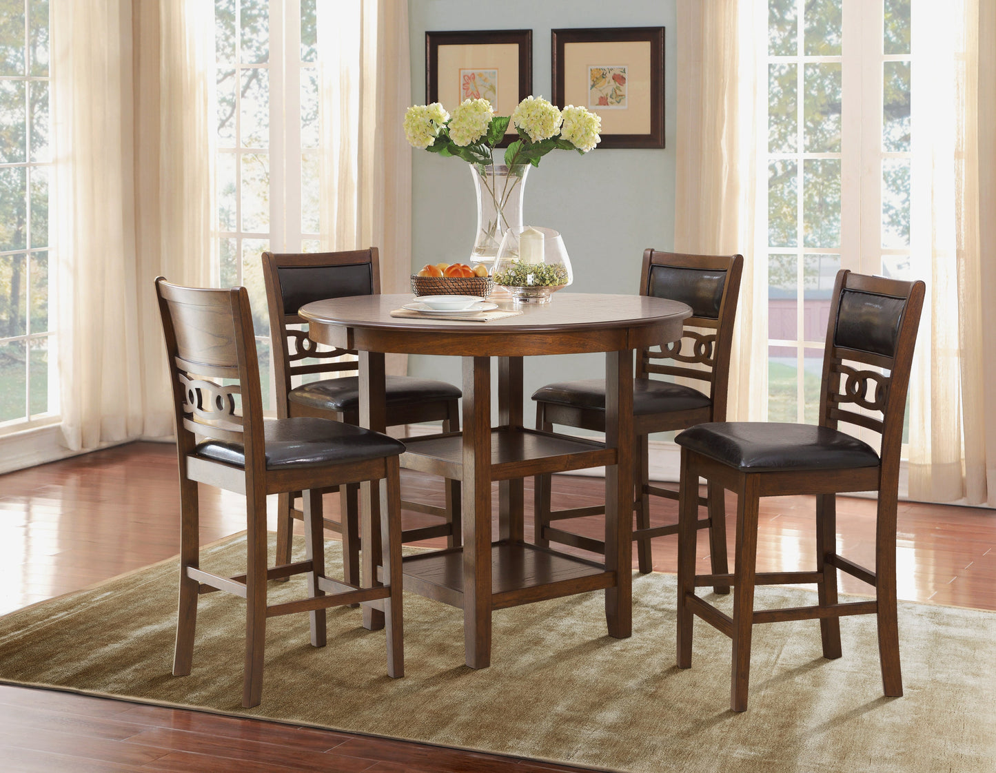 Savor Brown 5-Piece Counter Height Set - SH1155BRN-36 - Luna Furniture - Dallas Store