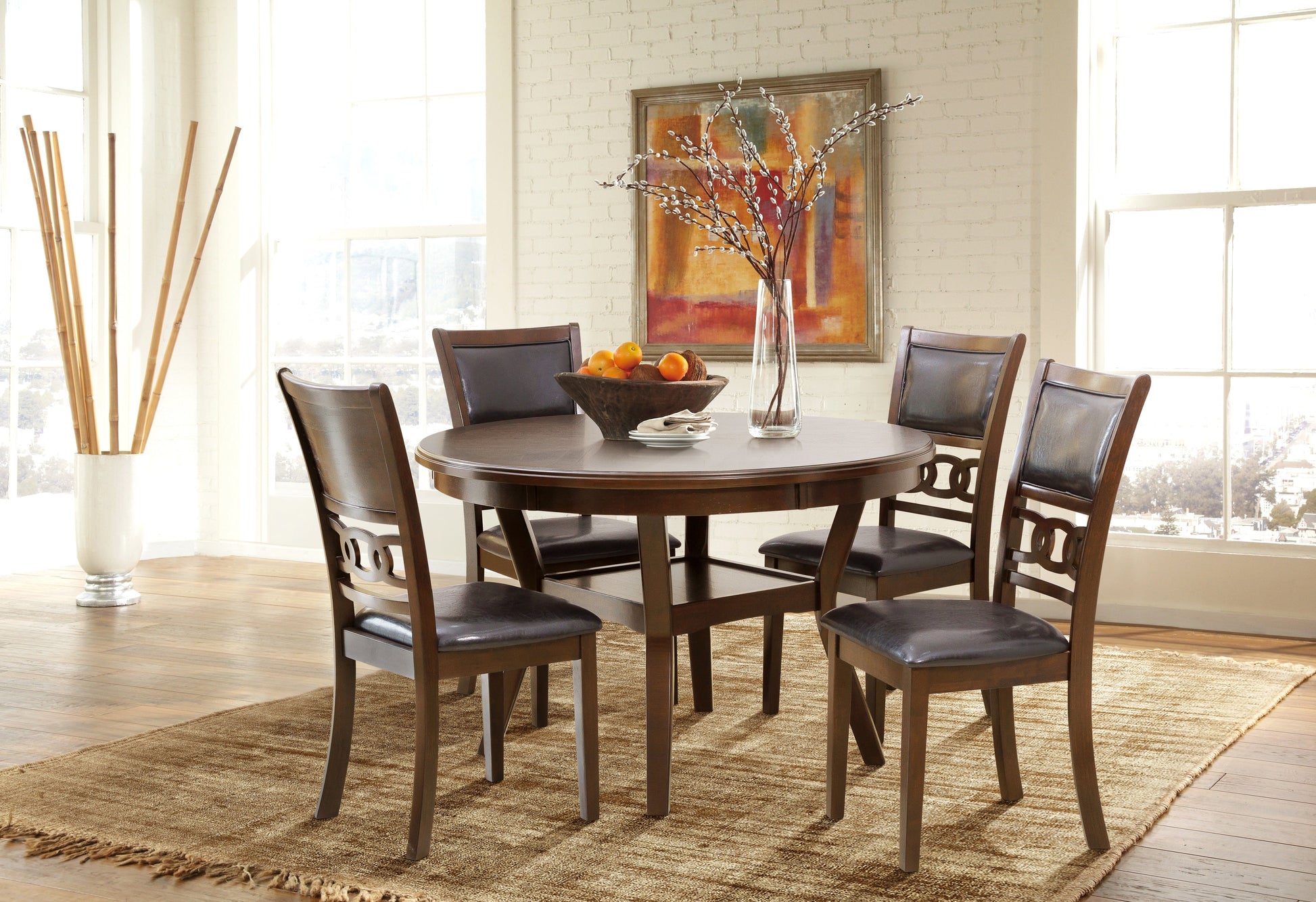 Savor Brown 5-Piece Dining Set - SH1155BRN - Luna Furniture - Dallas Store