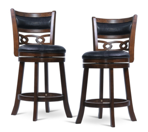 Savor Brown Swivel Counter Chair, Set of 2 - SH1155BRN-24 - Luna Furniture - Dallas Store