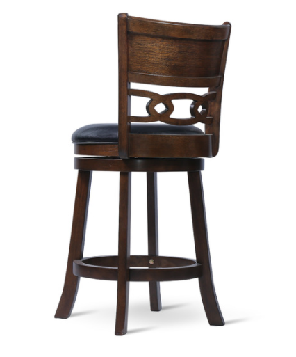Savor Brown Swivel Counter Chair, Set of 2 - SH1155BRN-24 - Luna Furniture - Dallas Store