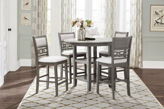 Savor Gray 5-Piece Counter Height Set - SH1155GRY-36 - Luna Furniture - Dallas Store