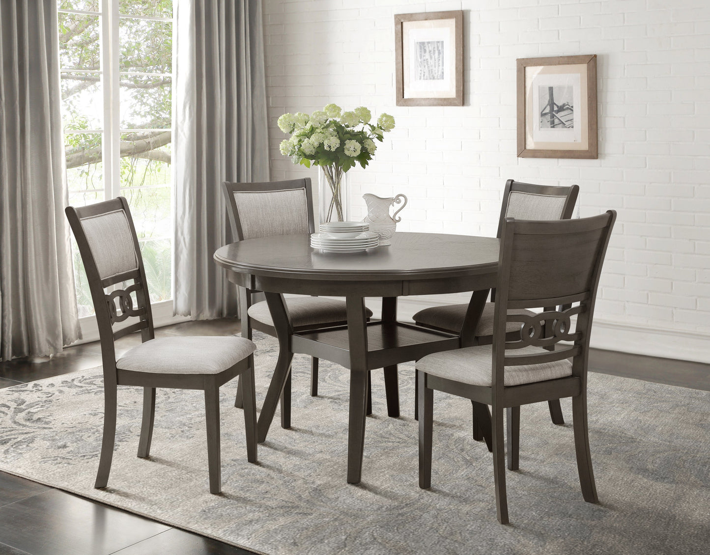 Savor Gray 5-Piece Dining Set - SH1155GRY - Luna Furniture - Dallas Store