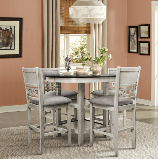 Savor White 5-Piece Counter Height Set - SH1155WHT-36 - Luna Furniture - Dallas Store