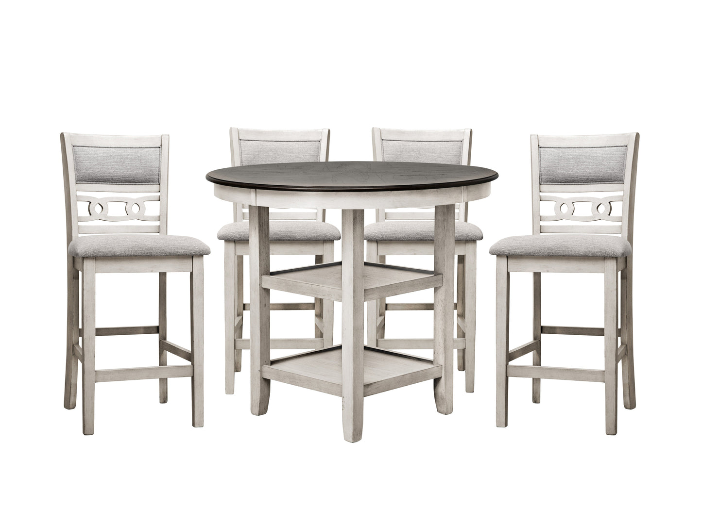 Savor White 5-Piece Counter Height Set - SH1155WHT-36 - Luna Furniture - Dallas Store