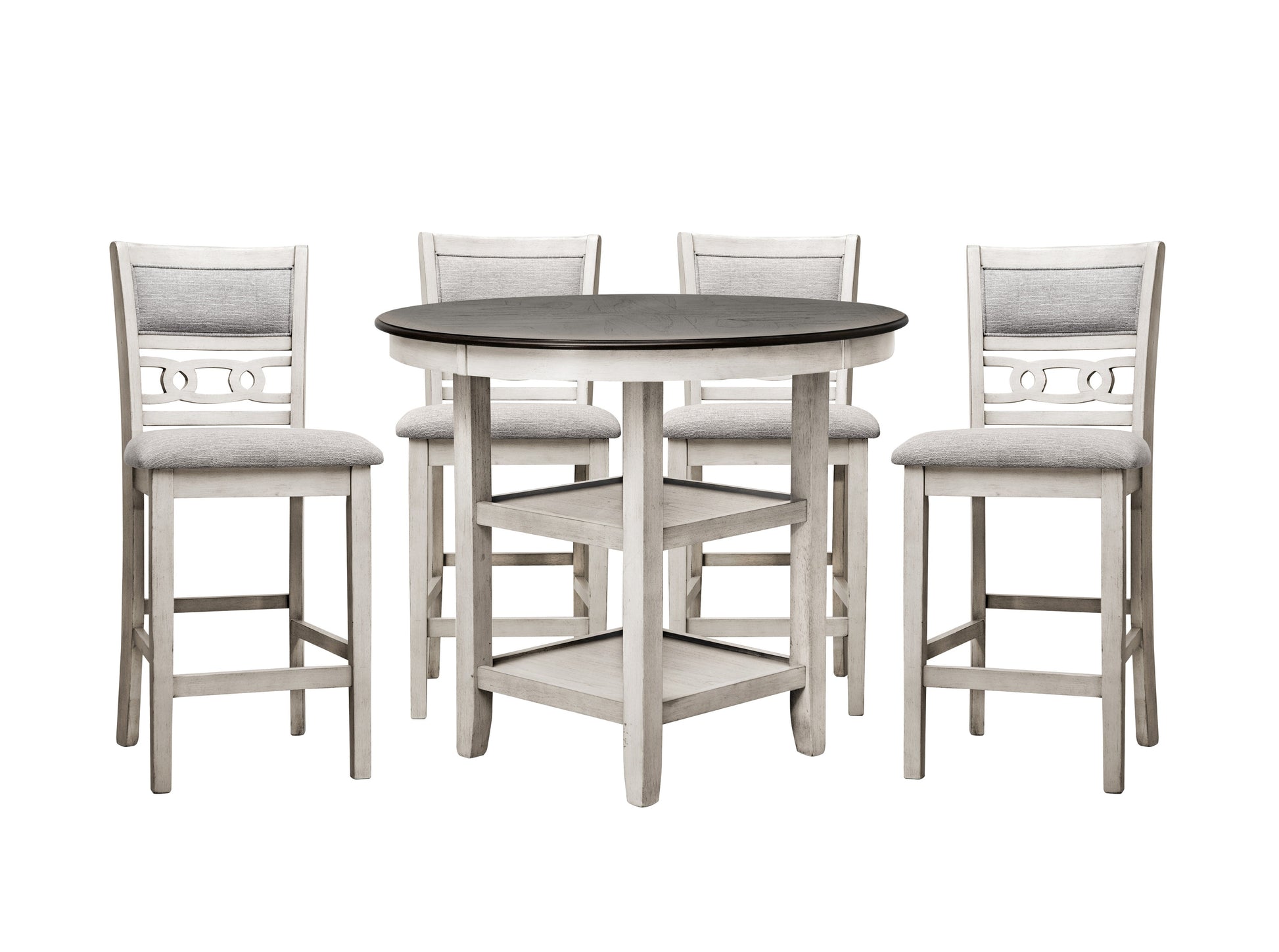 Savor White 5-Piece Counter Height Set - SH1155WHT-36 - Luna Furniture - Dallas Store