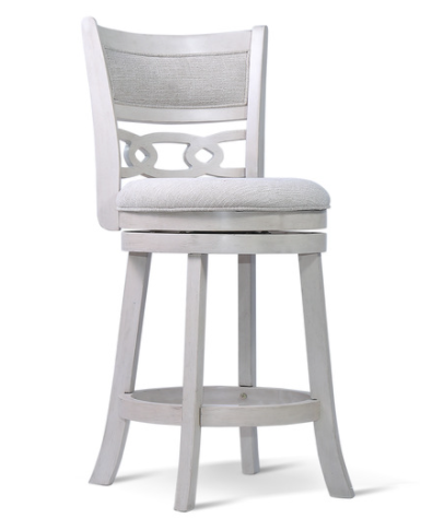 Savor White Swivel Counter Chair, Set of 2 - SH1155WHT-24 - Luna Furniture - Dallas Store