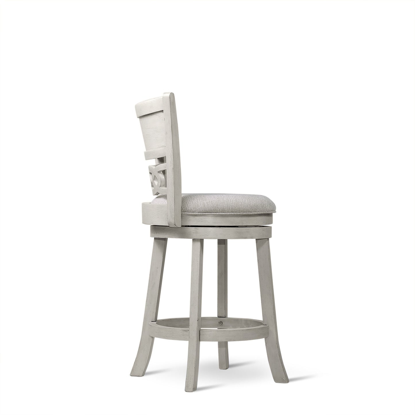 Savor White Swivel Counter Chair, Set of 2 - SH1155WHT-24 - Luna Furniture - Dallas Store
