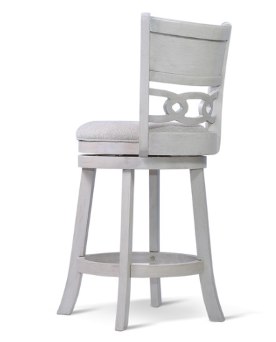 Savor White Swivel Counter Chair, Set of 2 - SH1155WHT-24 - Luna Furniture - Dallas Store
