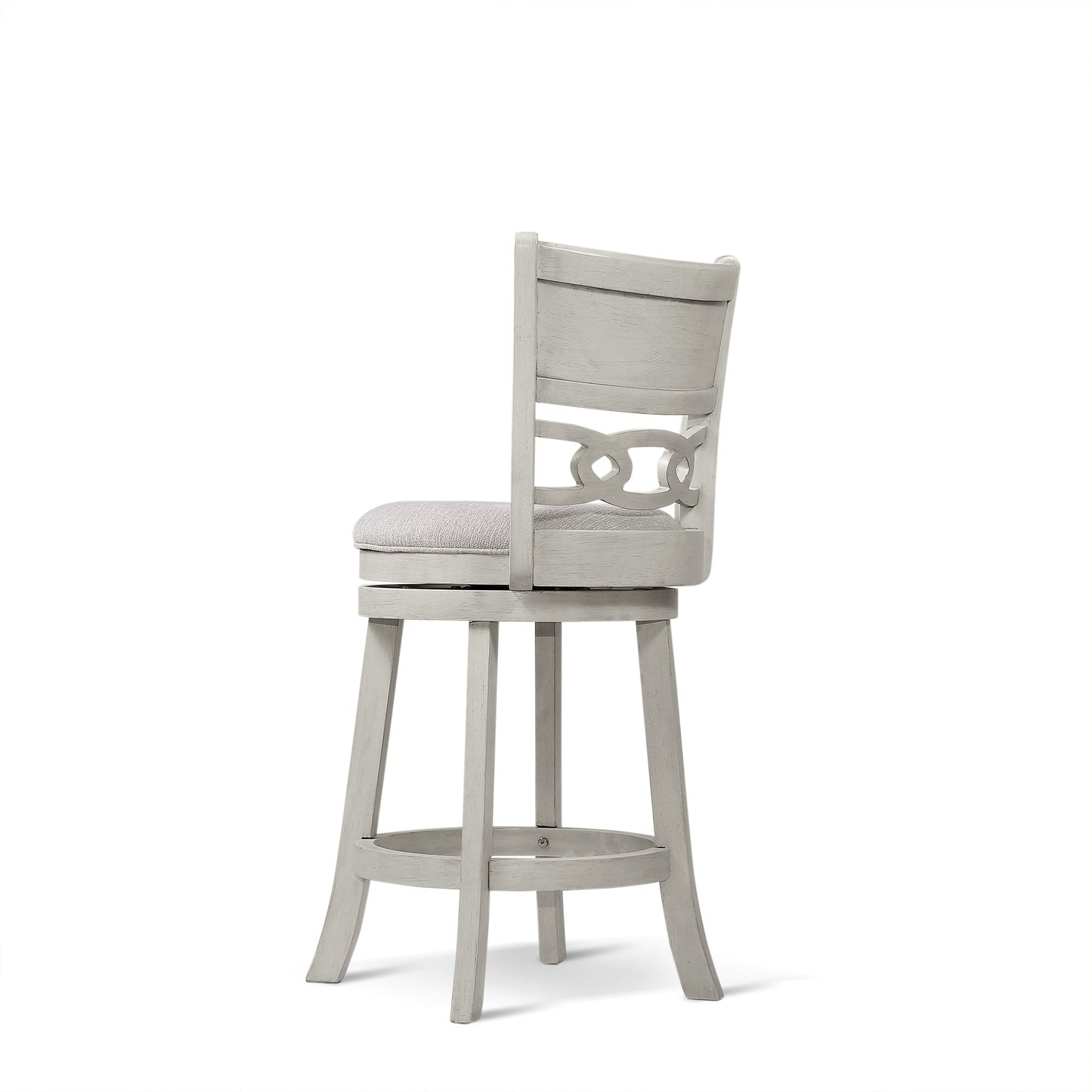 Savor White Swivel Counter Chair, Set of 2 - SH1155WHT-24 - Luna Furniture - Dallas Store