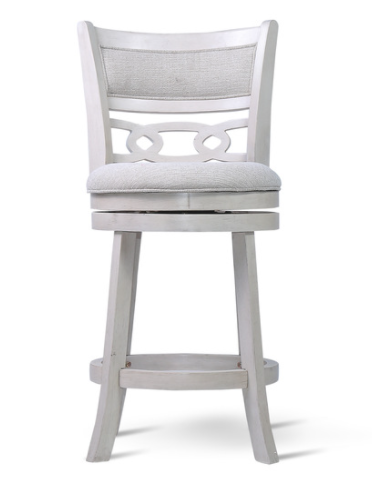 Savor White Swivel Counter Chair, Set of 2 - SH1155WHT-24 - Luna Furniture - Dallas Store