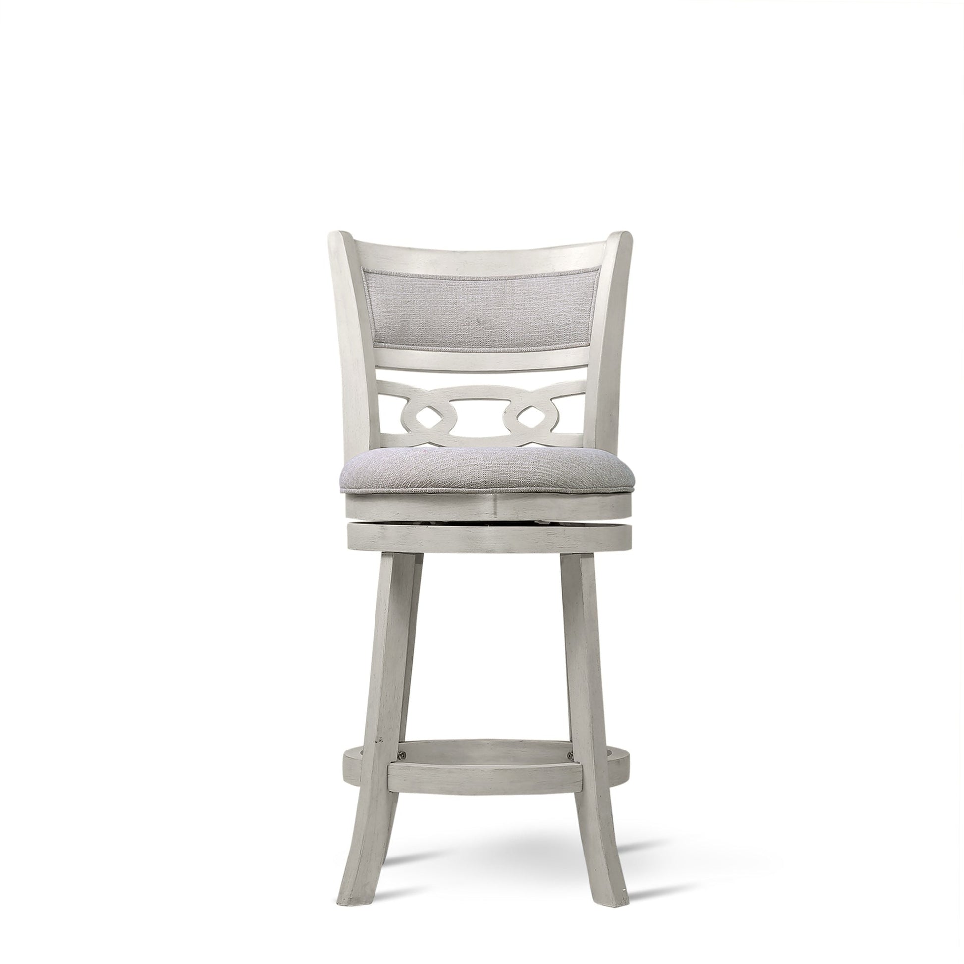 Savor White Swivel Counter Chair, Set of 2 - SH1155WHT-24 - Luna Furniture - Dallas Store