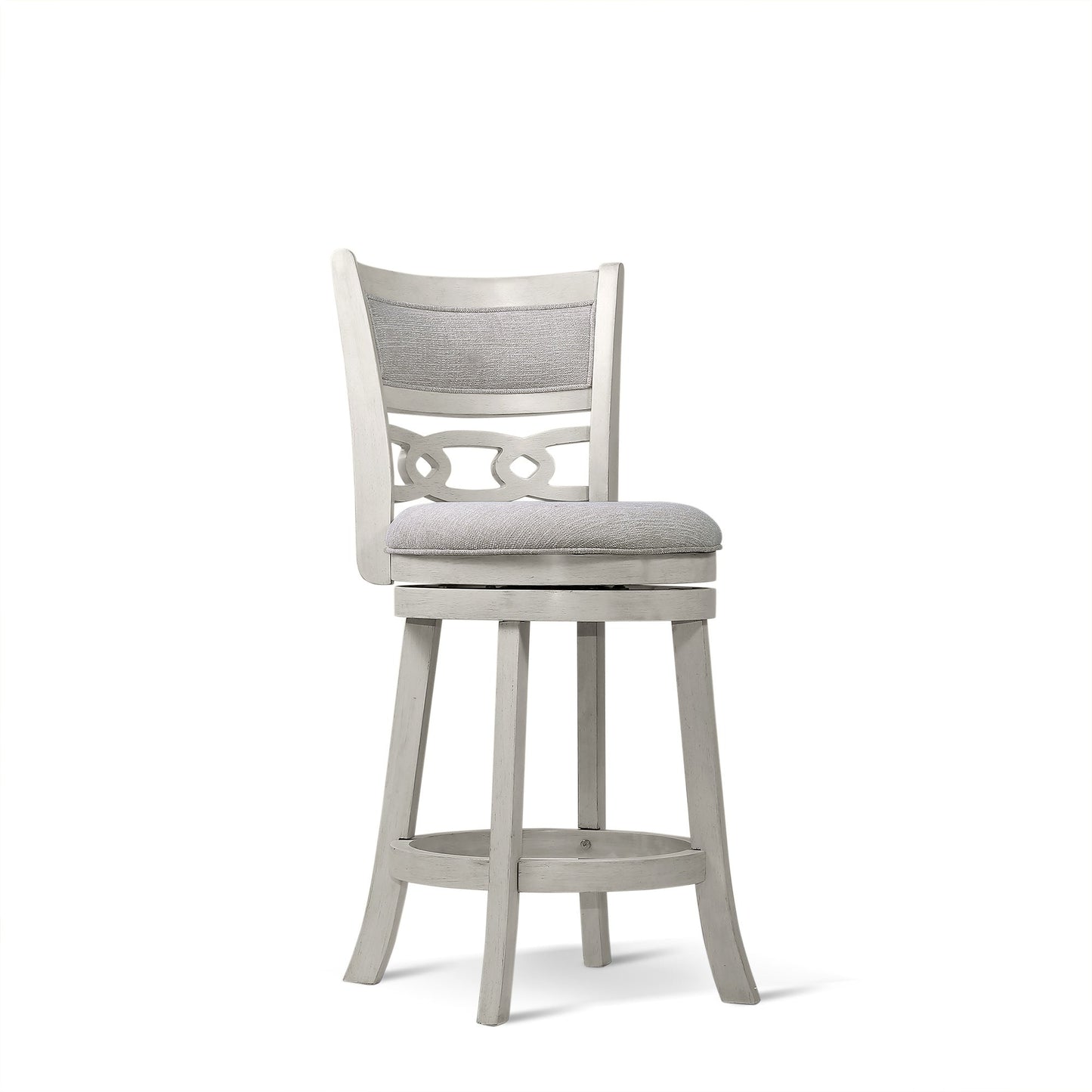 Savor White Swivel Counter Chair, Set of 2 - SH1155WHT-24 - Luna Furniture - Dallas Store