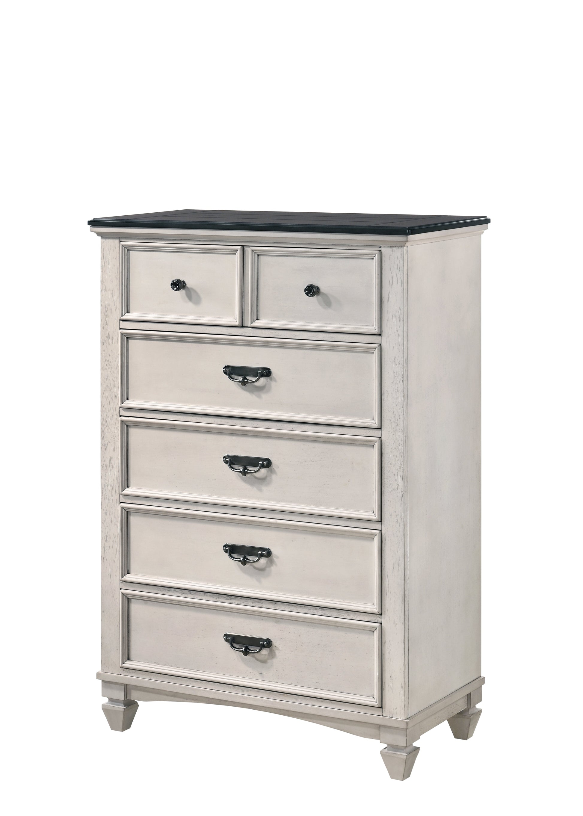 Sawyer Antique White/Brown Chest - B9100-4 - Luna Furniture - Dallas Store