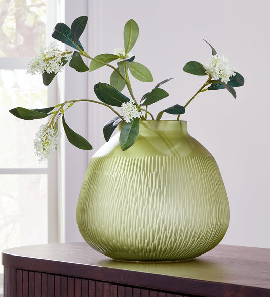 Scottyard Olive Green Vase - A2900007 - Luna Furniture - Dallas Store
