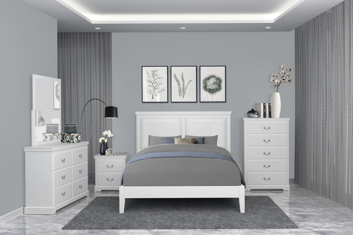 Seabright White Nightstand - 1519WH-4 - Luna Furniture - Dallas Store