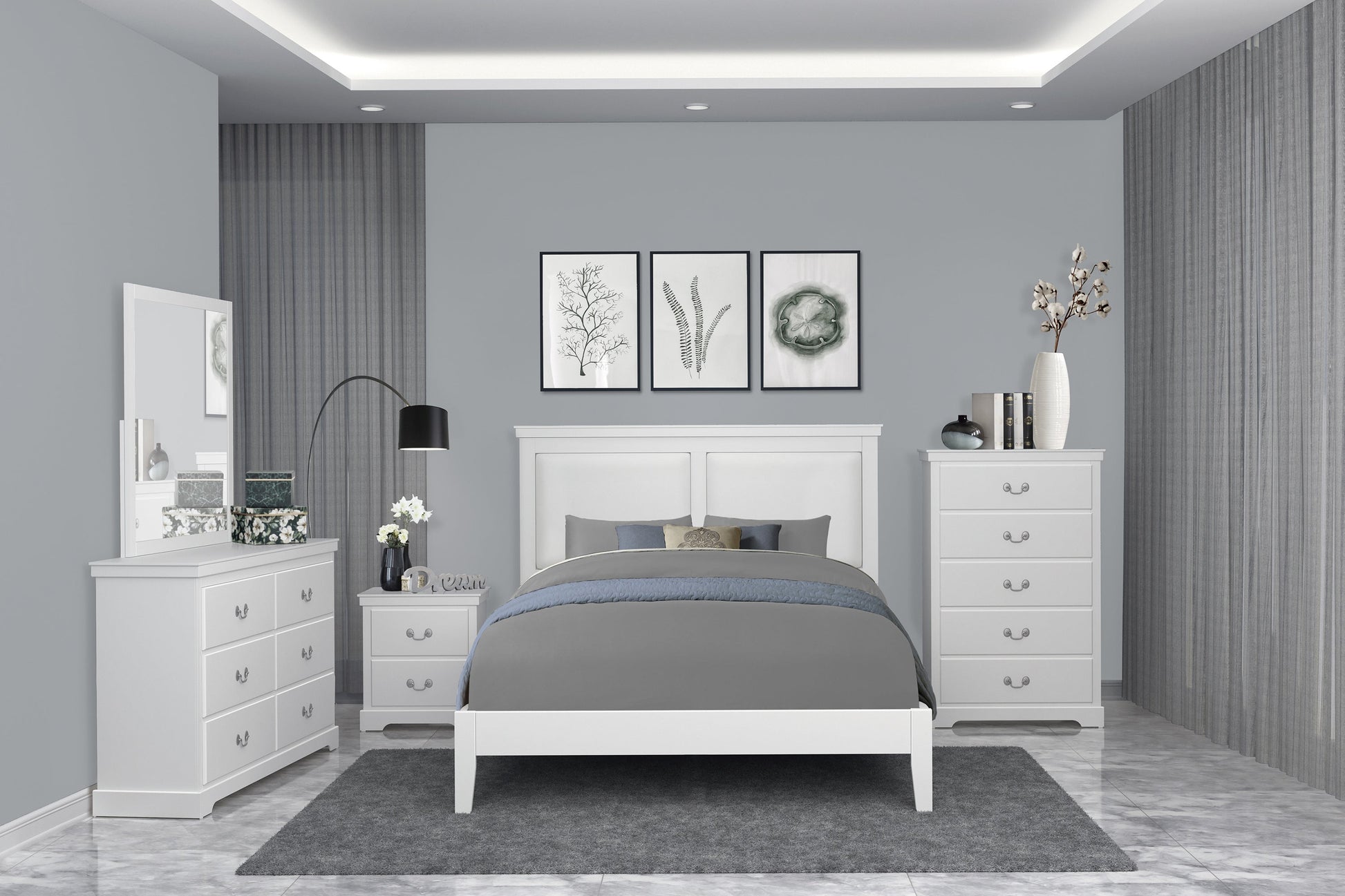 Seabright White Nightstand - 1519WH-4 - Luna Furniture - Dallas Store