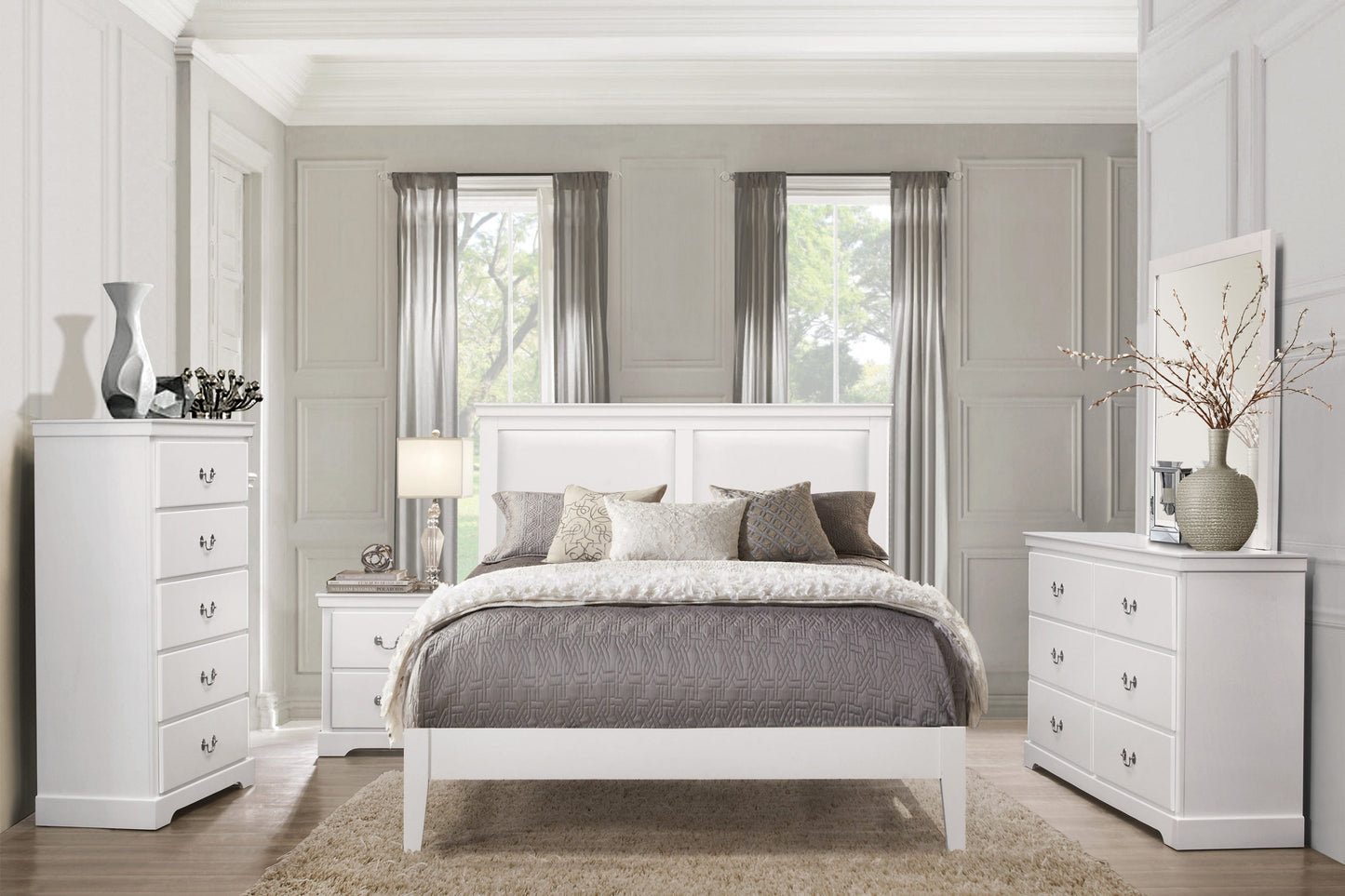 Seabright White Nightstand - 1519WH-4 - Luna Furniture - Dallas Store