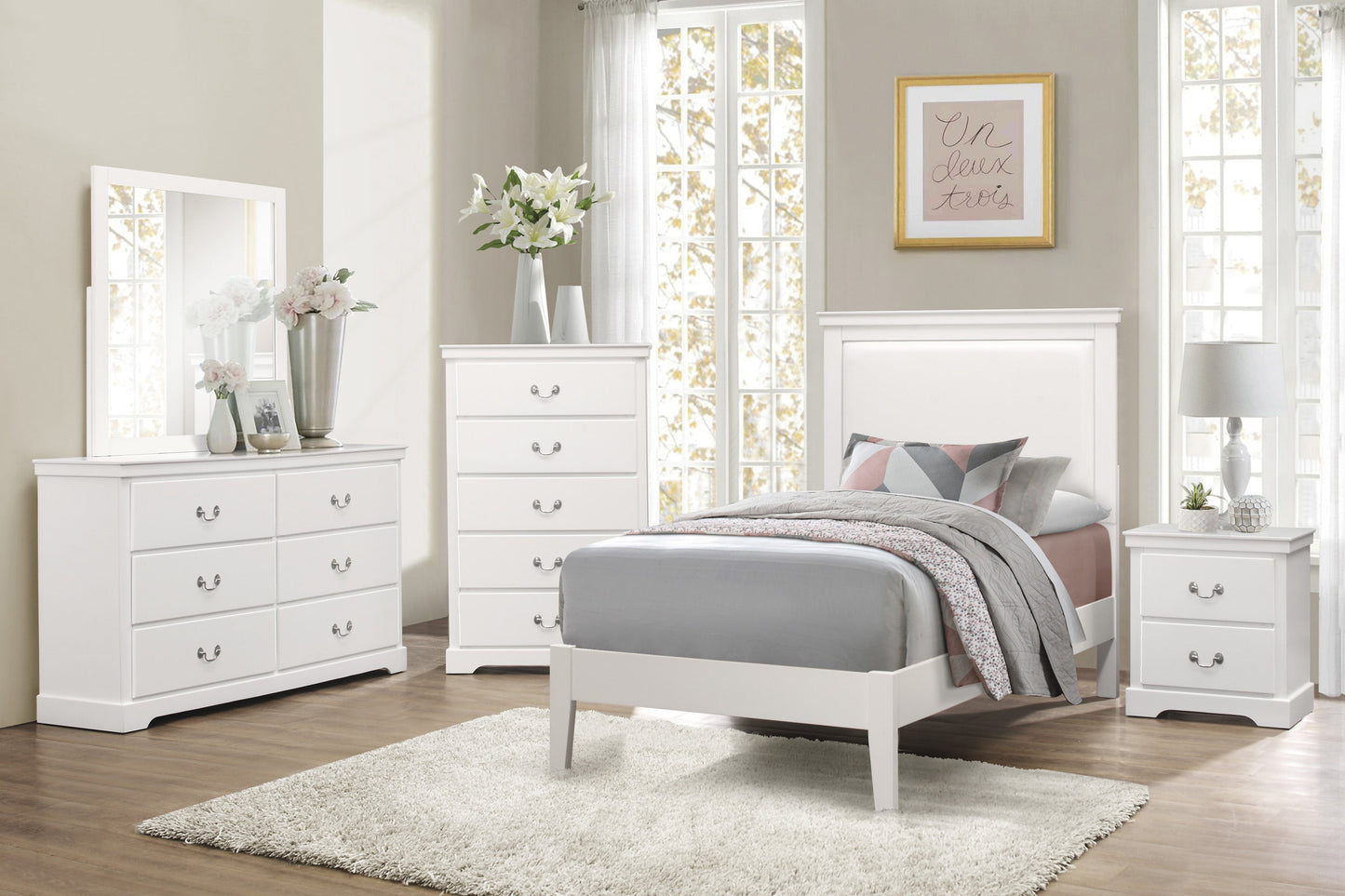 Seabright White Nightstand - 1519WH-4 - Luna Furniture - Dallas Store