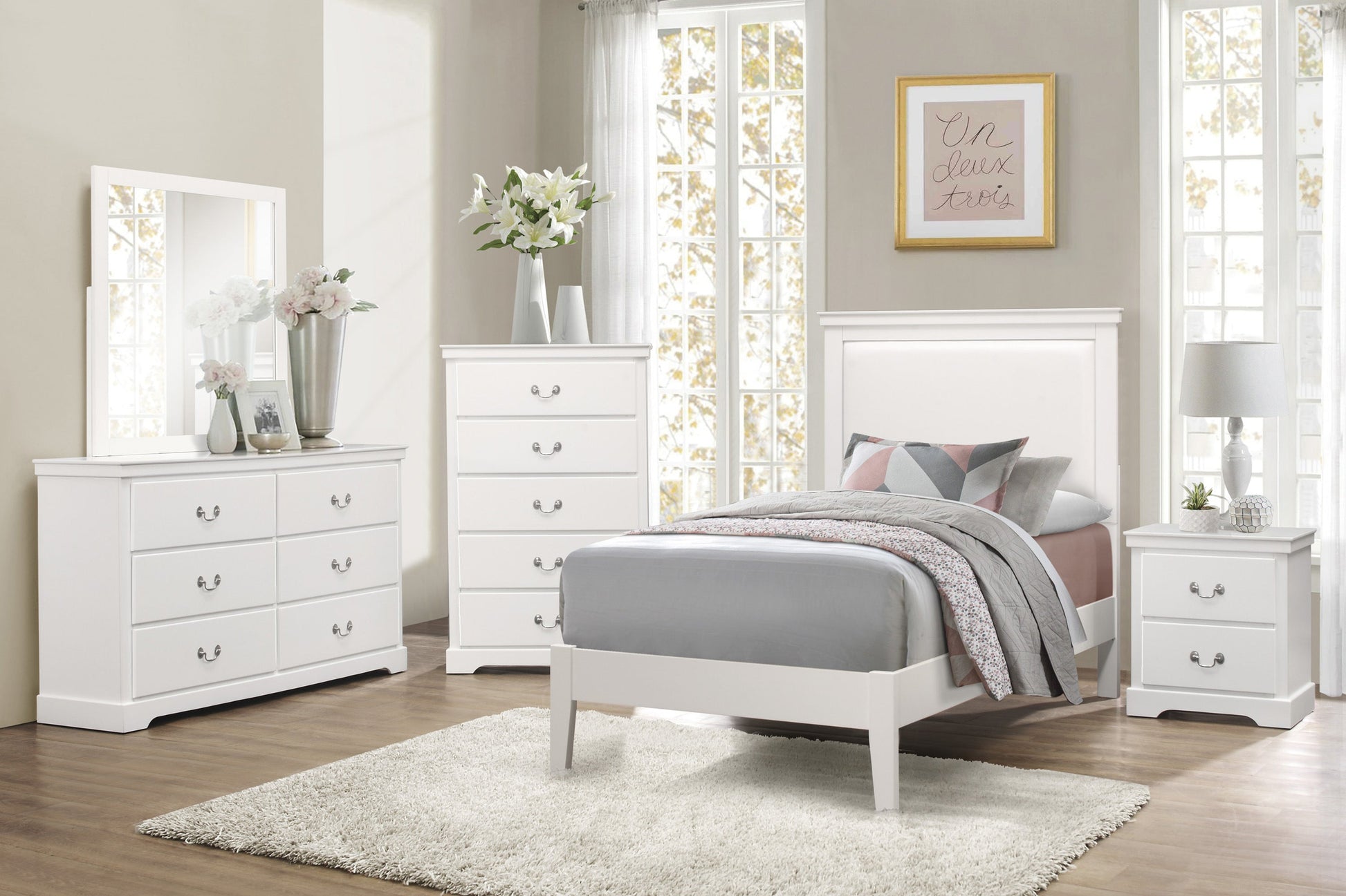 Seabright White Nightstand - 1519WH-4 - Luna Furniture - Dallas Store