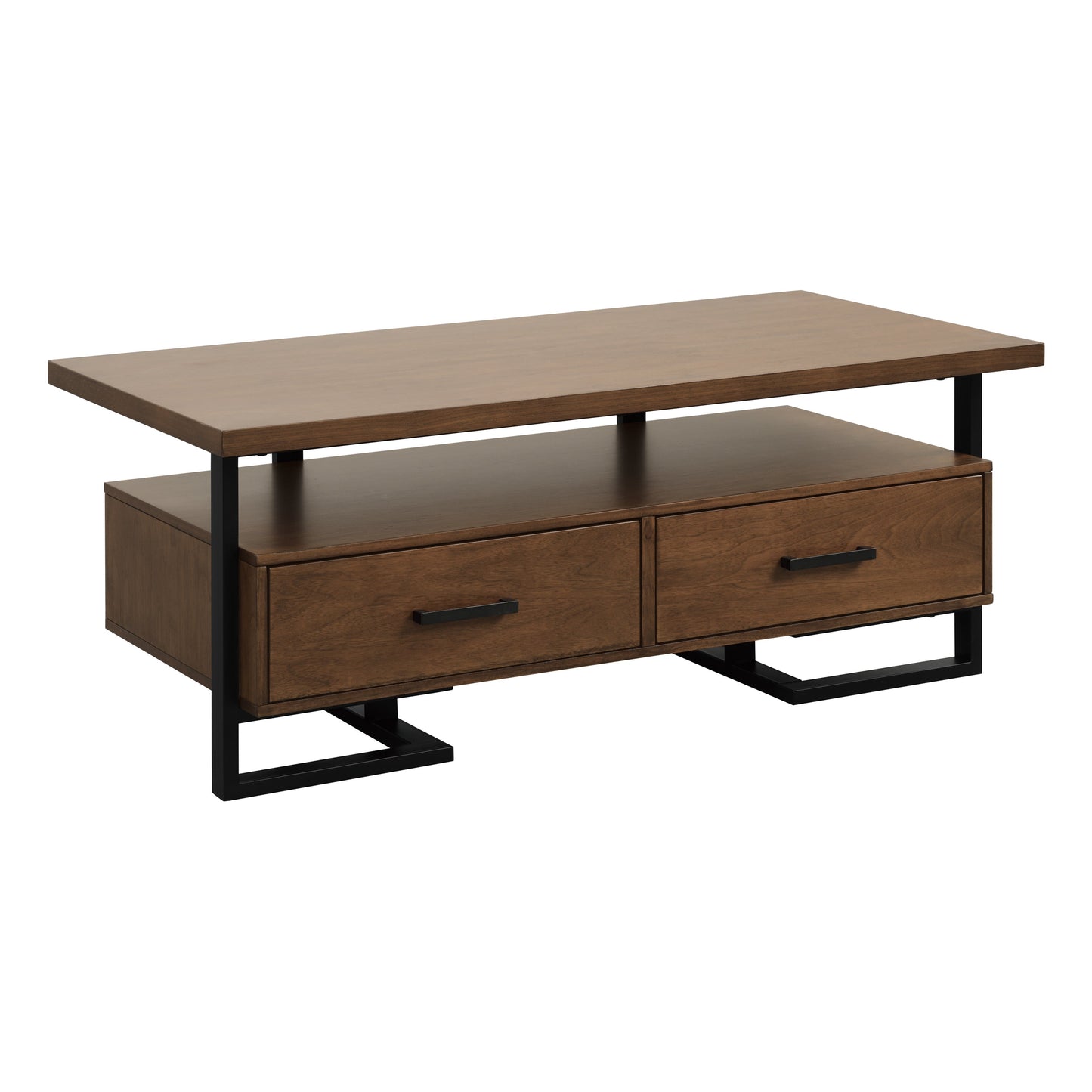 Sedley Walnut/Rustic Black Cocktail Table - 5415RF-30 - Luna Furniture - Dallas Store