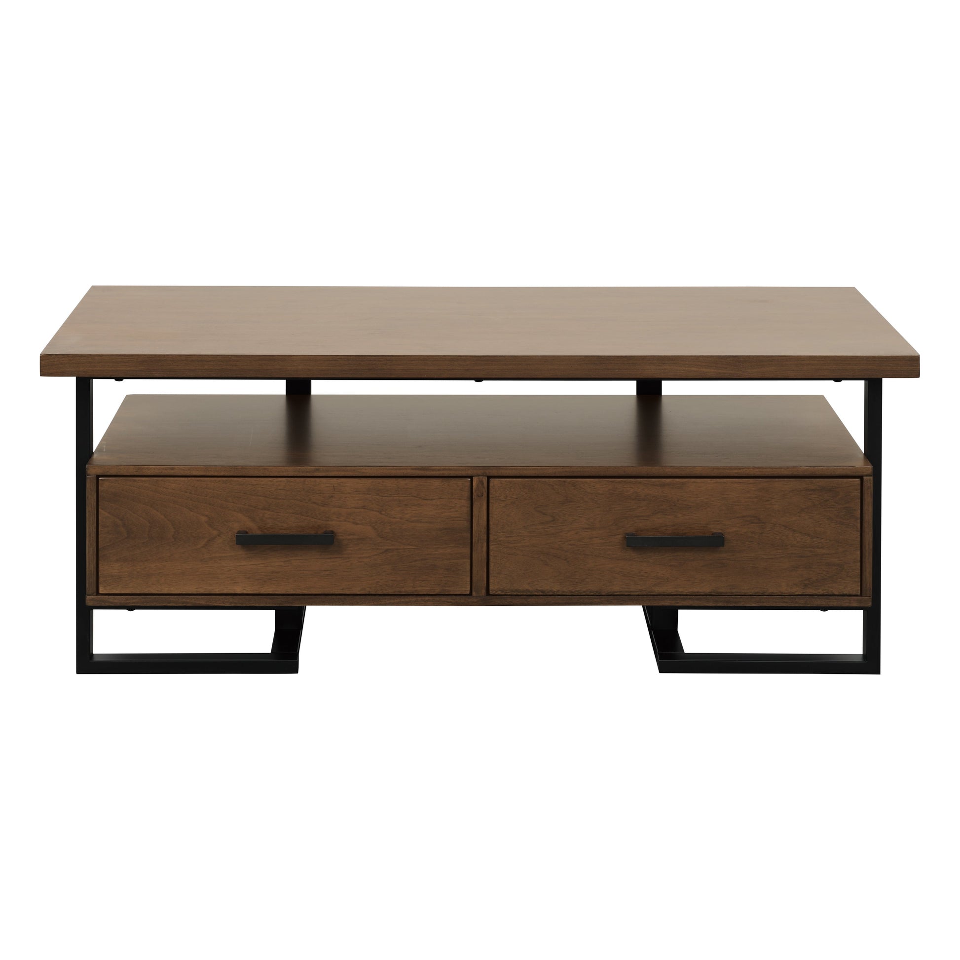 Sedley Walnut/Rustic Black Cocktail Table - 5415RF-30 - Luna Furniture - Dallas Store