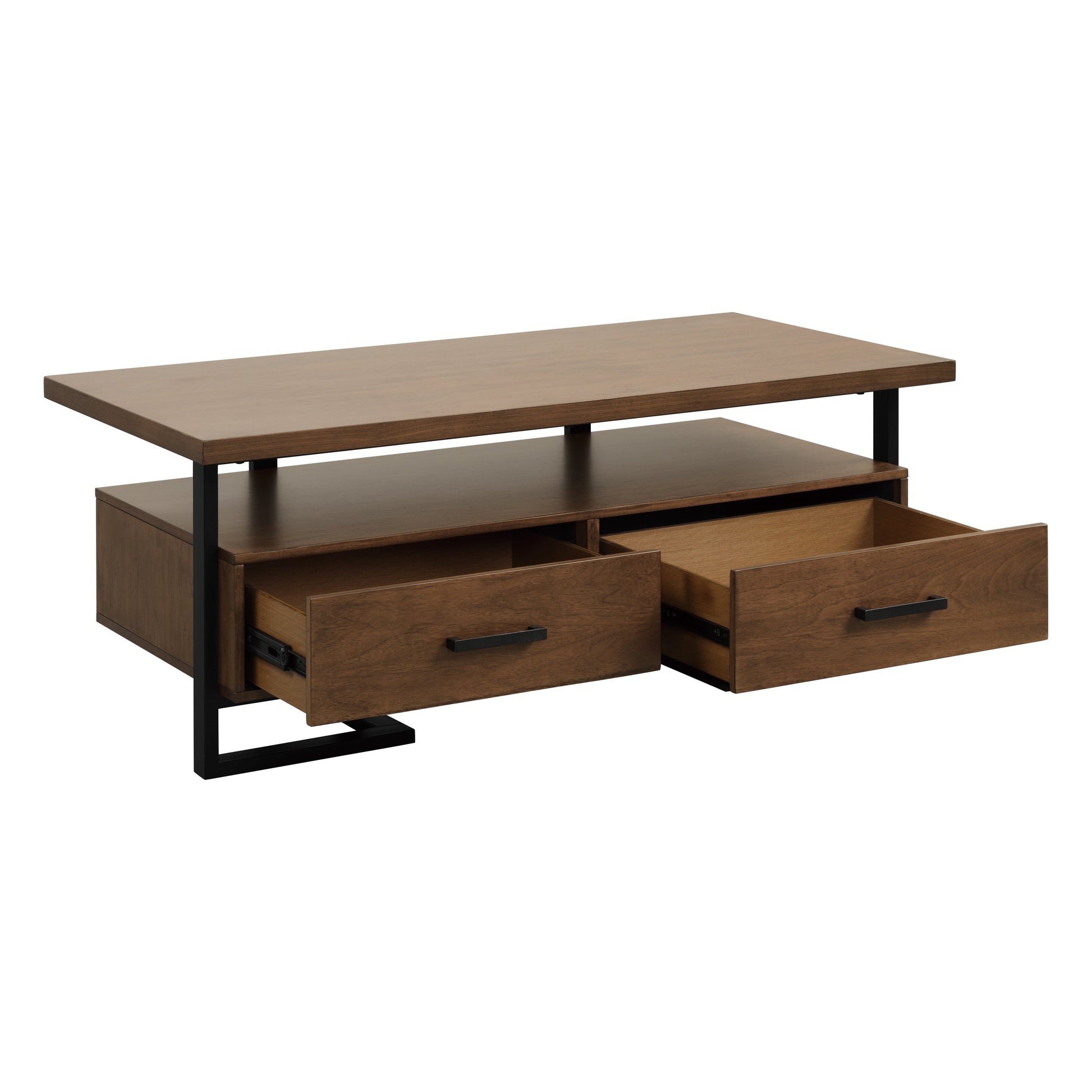 Sedley Walnut/Rustic Black Cocktail Table - 5415RF-30 - Luna Furniture - Dallas Store