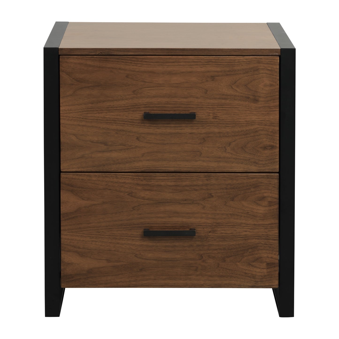 Sedley Walnut/Rustic Black File Cabinet - 5415RF-18 - Luna Furniture - Dallas Store