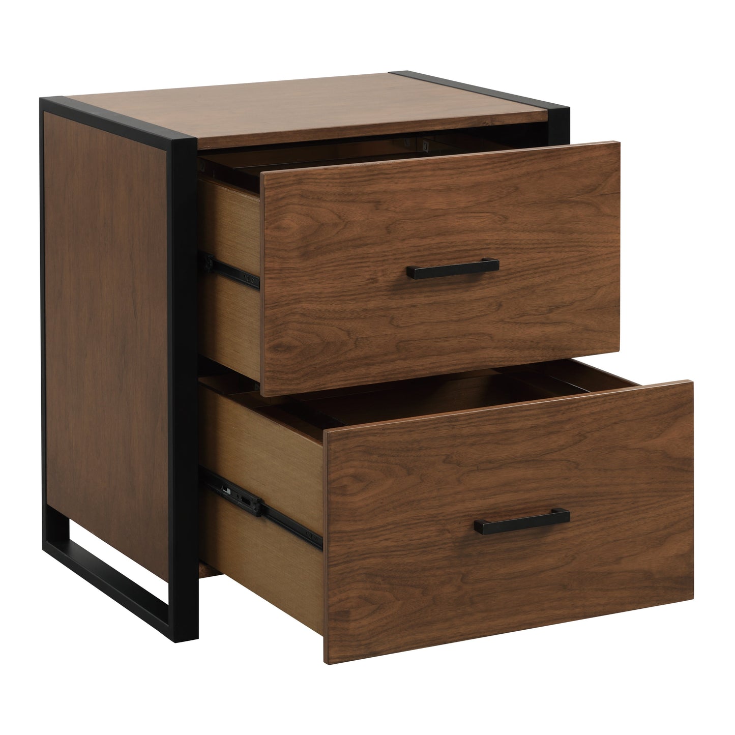 Sedley Walnut/Rustic Black File Cabinet - 5415RF-18 - Luna Furniture - Dallas Store