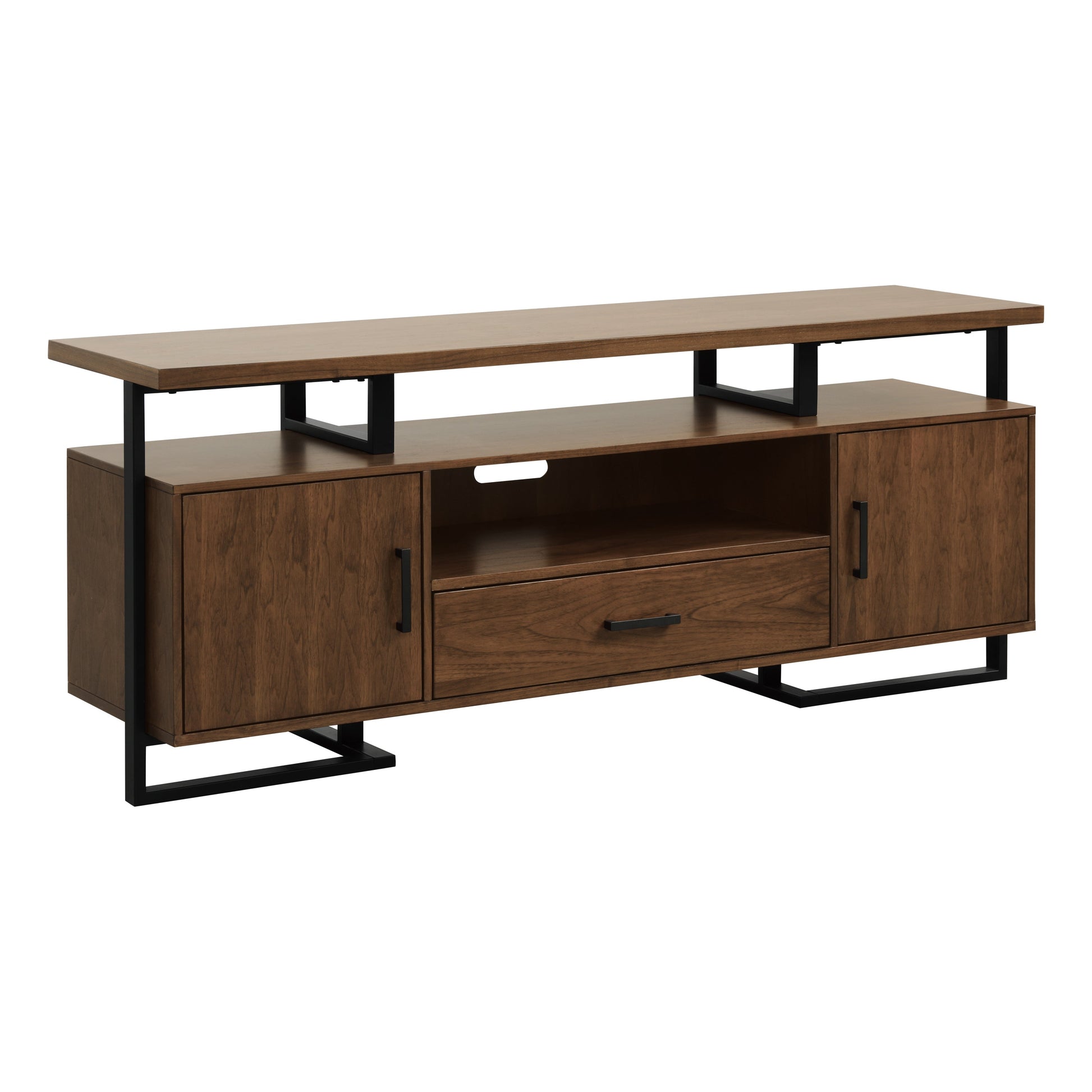 Sedley Walnut/Rustic Black TV Stand - 54150RF-68T - Luna Furniture - Dallas Store