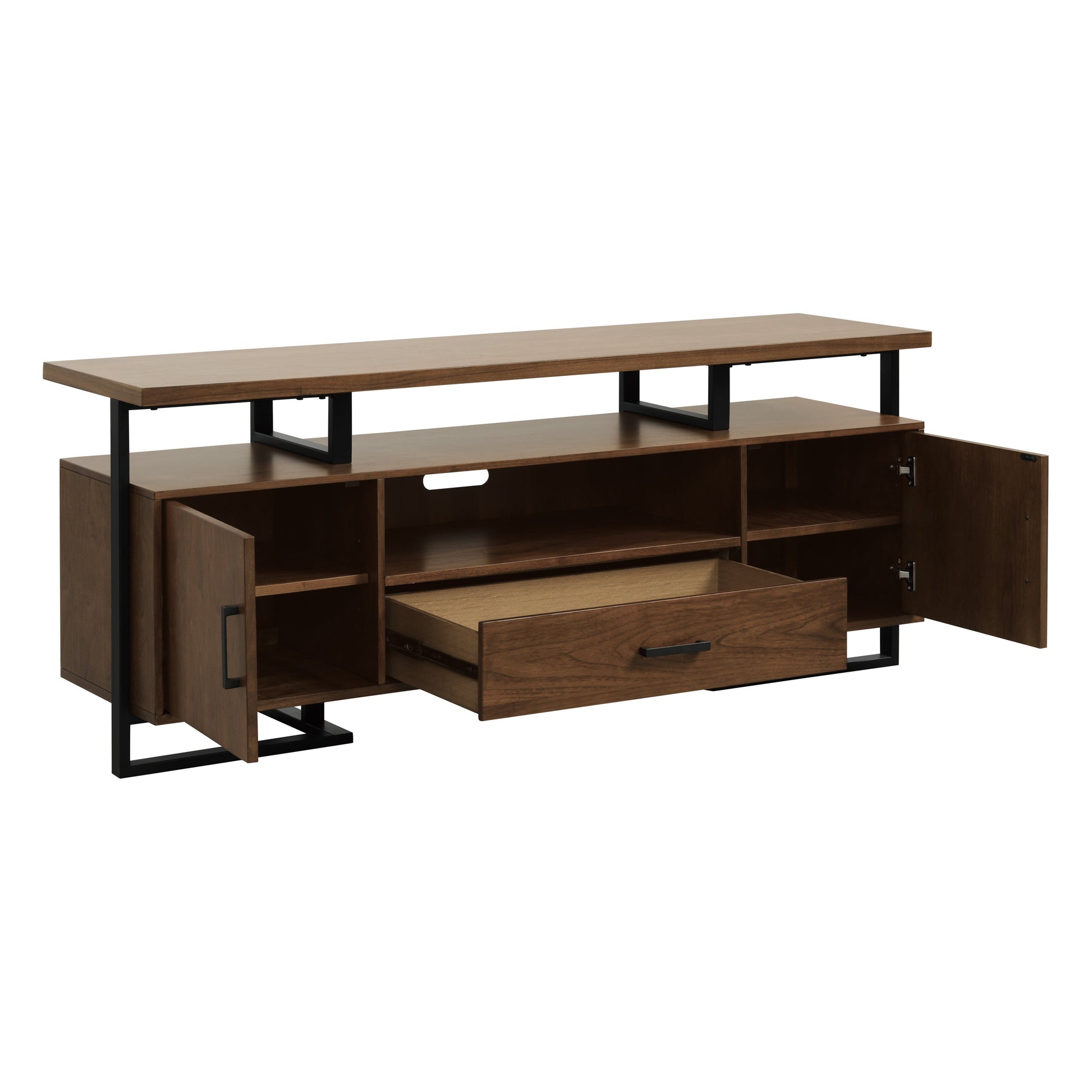 Sedley Walnut/Rustic Black TV Stand - 54150RF-68T - Luna Furniture - Dallas Store