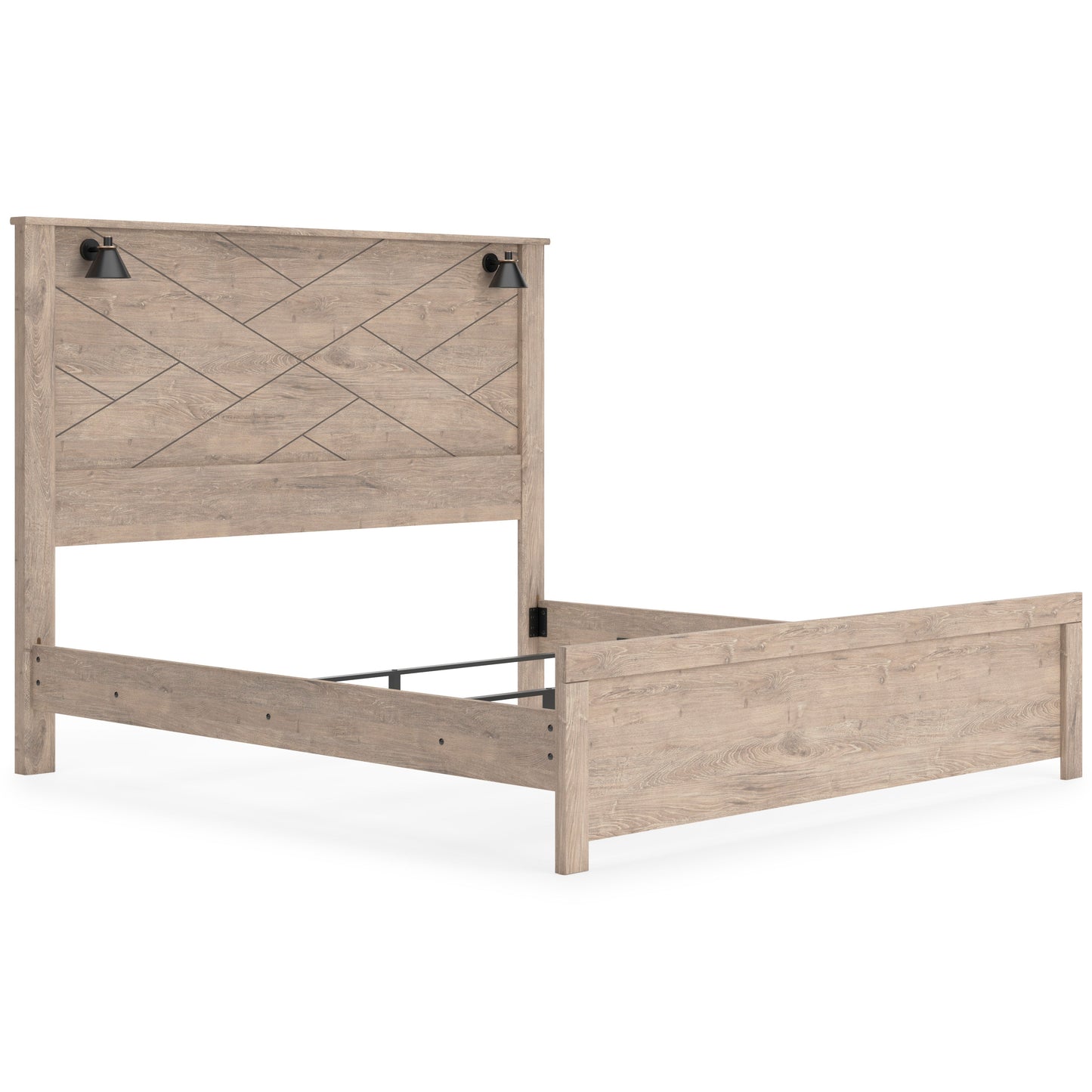 Senniberg Light Brown/White Lighted Panel Bedroom Set - SET | B1191-56 | B1191-58 | B1191-99 | B1191-31 | B1191-36 | B1191-92 | B1191-44 - Luna Furniture - Dallas Store