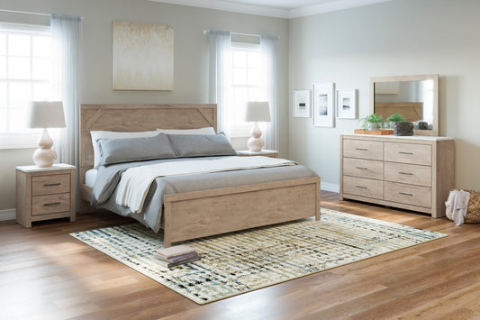Senniberg Light Brown/White Panel Bedroom Set - SET | B1191-72 | B1191-97 | B1191-31 | B1191-36 | B1191-92 | B1191-44 - Luna Furniture - Dallas Store