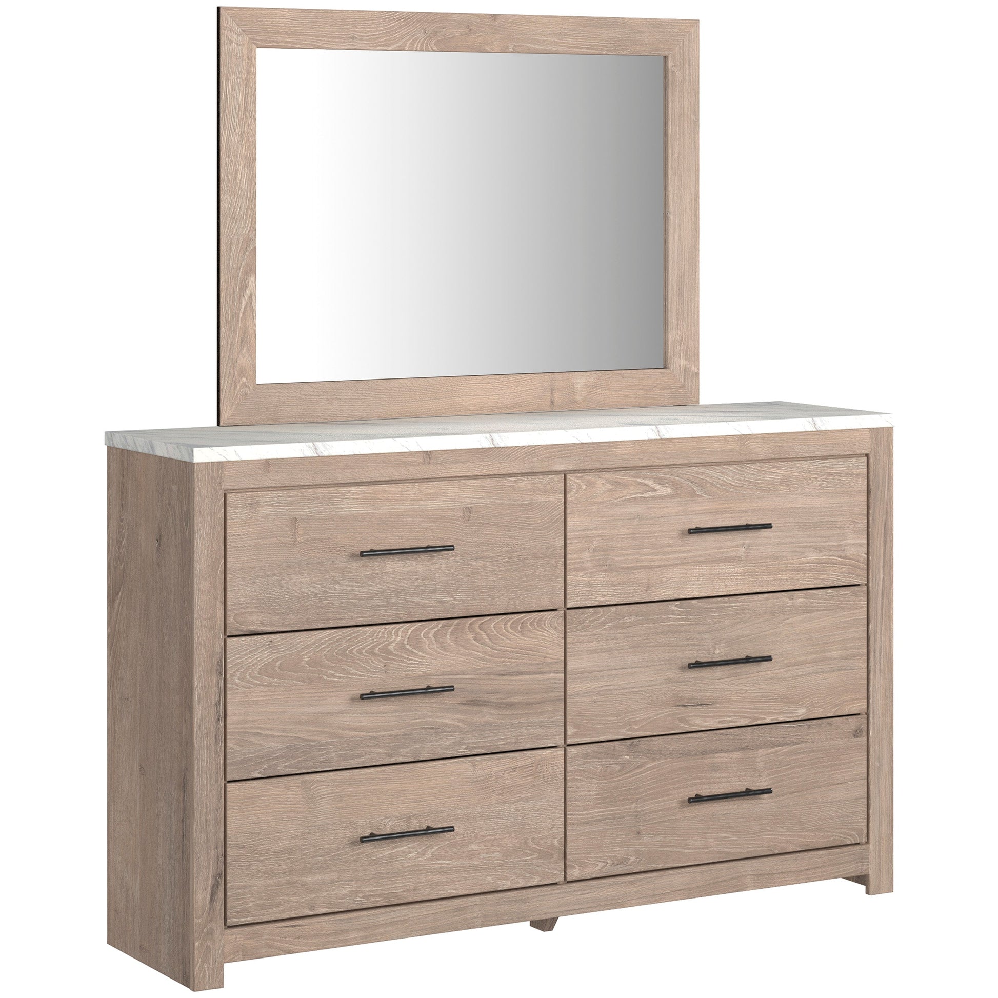 Senniberg Light Brown/White Panel Bedroom Set - SET | B1191-72 | B1191-97 | B1191-31 | B1191-36 | B1191-92 | B1191-44 - Luna Furniture - Dallas Store