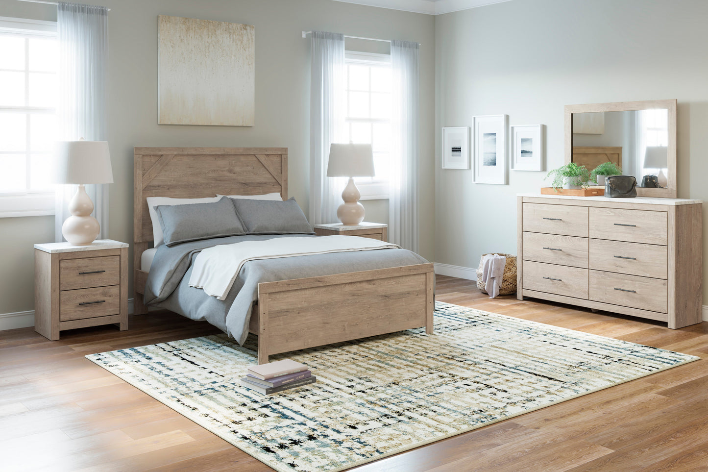 Senniberg Light Brown/White Panel Youth Bedroom Set - SET | B1191-55 | B1191-86 | B1191-31 | B1191-36 | B1191-92 | B1191-44 - Luna Furniture - Dallas Store