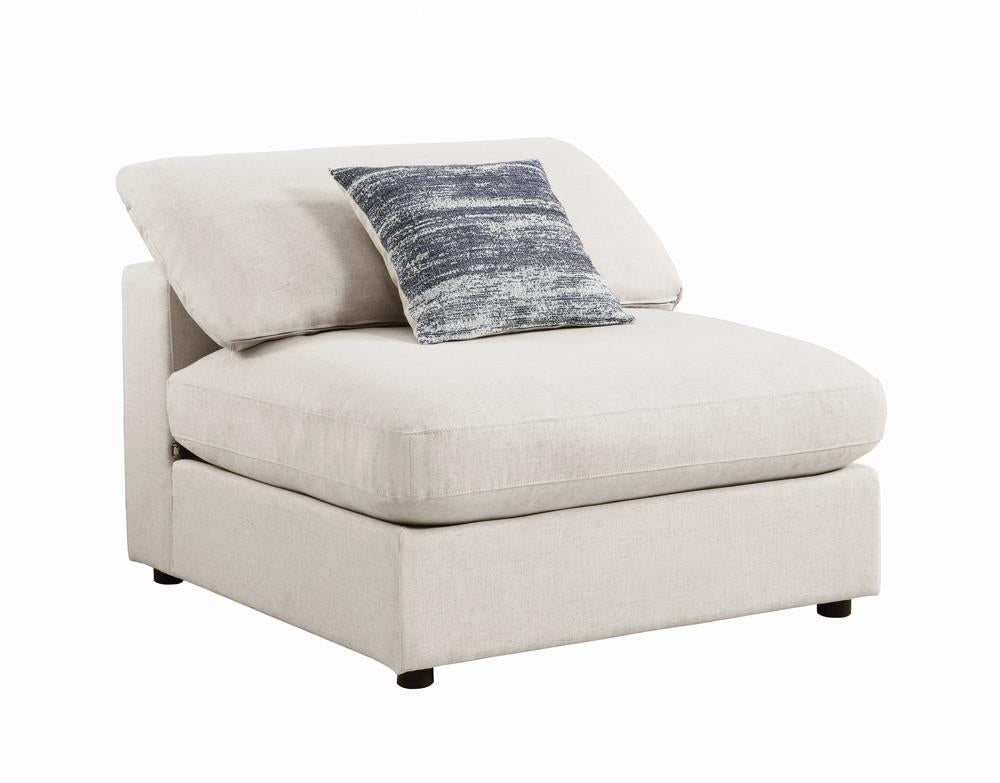 Serene Beige Upholstered Armless Chair - 551321 - Luna Furniture - Dallas Store