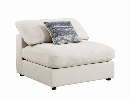 Serene Beige Upholstered Armless Chair - 551321 - Luna Furniture - Dallas Store