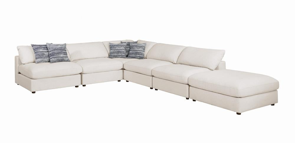 Serene Beige Upholstered Armless Chair - 551321 - Luna Furniture - Dallas Store