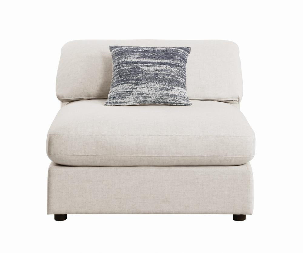 Serene Beige Upholstered Armless Chair - 551321 - Luna Furniture - Dallas Store