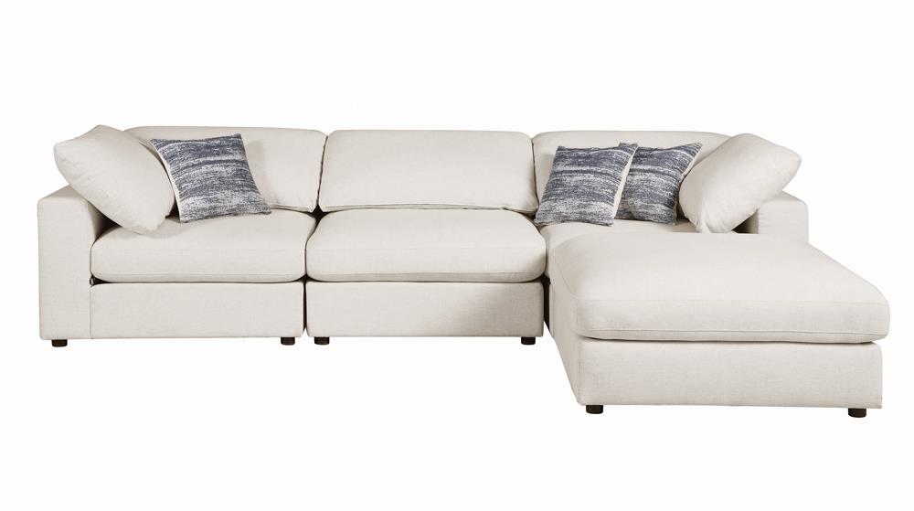 Serene Beige Upholstered Armless Chair - 551321 - Luna Furniture - Dallas Store