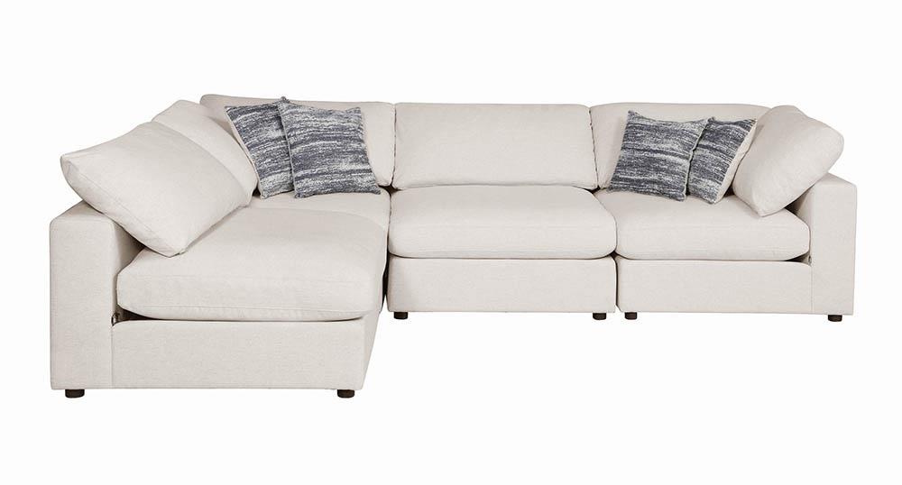 Serene Beige Upholstered Armless Chair - 551321 - Luna Furniture - Dallas Store