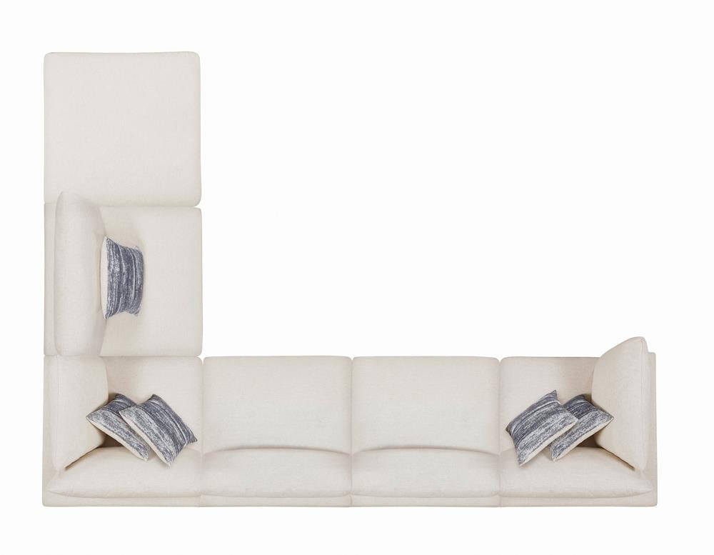 Serene Beige Upholstered Armless Chair - 551321 - Luna Furniture - Dallas Store