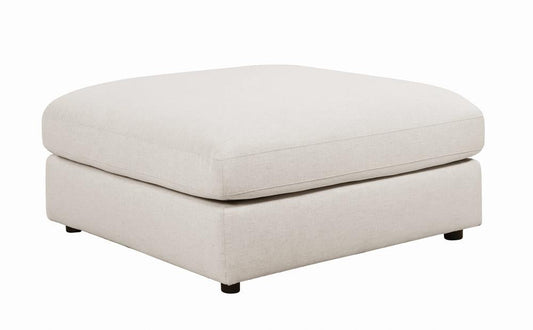 Serene Upholstered Rectangular Ottoman Beige - 551323 - Luna Furniture - Dallas Store