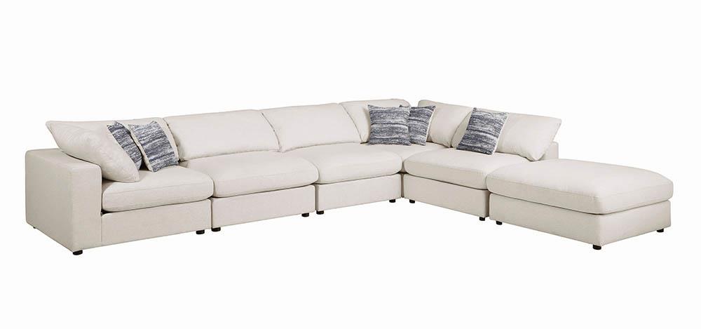 Serene Upholstered Rectangular Ottoman Beige - 551323 - Luna Furniture - Dallas Store