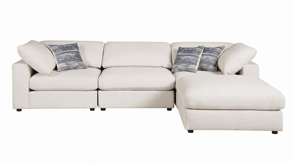 Serene Upholstered Rectangular Ottoman Beige - 551323 - Luna Furniture - Dallas Store